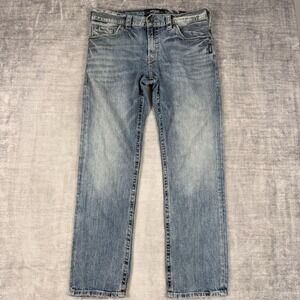 Silver Jeans Mens 34x32 Blue Denim Eddie Straight Y2K Faded Thick Stitch